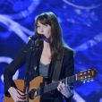 Carla Bruni lors de l'enregistrement de l'émission "Vivement Dimanche" à Paris, le 17 avril 2013 et qui sera diffusée le 21 avril 2013.