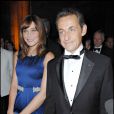  Nicolas Sarkozy et sa femme Carla Bruni-Sarkozy à la soirée à la Fondation pour l'humanité Elie Weisel à New York, le 22 septembre 2008. 
  