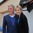 Sidney Toledano et Melita Toscan  au Village de  Roland - Garros  avant d'assister à la finale homme des Internationaux de France à Paris le 9 juin 2013. 