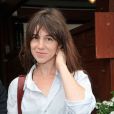 Charlotte Gainsbourg  au Village de  Roland - Garros  avant d'assister à la finale homme des Internationaux de France à Paris le 9 juin 2013. 