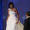 Michelle Obama dans une robe blanche Jason Wu lors du bal d'investiture de Barack Obama
