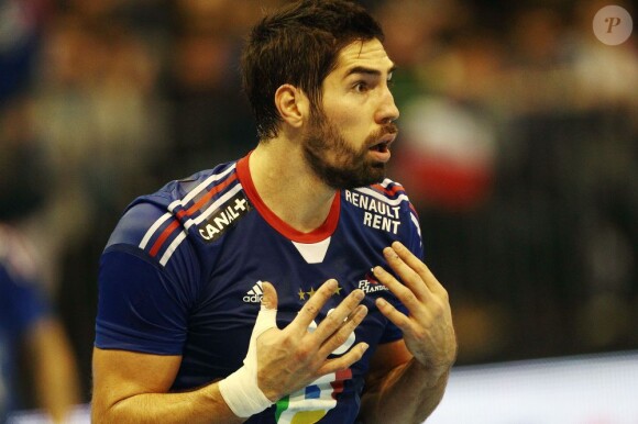 Nikola Karabatic lors des Championnats du monde de Handball au Palais des Sports de Granollers le 12 janvier 2013