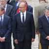 Bertrand Delanoë, Harlem Désir et Jean-Louis Borloo lors de l'hommage de la Nation à Pierre Mauroy, le 11 juin 2013 aux Invalides à Paris