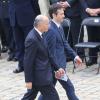 Laurent Fabius lors de l'hommage de la Nation à Pierre Mauroy, le 11 juin 2013 aux Invalides à Paris