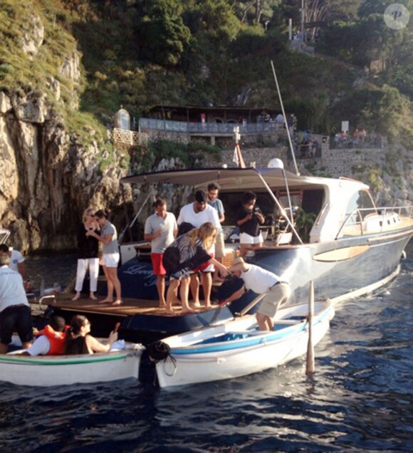 Mariah Carey et Miguel à Puglia en Italie pour tourner son nouveau clip. Le 17 juin 2013.