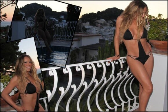 La chanteuse Mariah Carey a posté des photos d'elle alors qu'elle était en Italie pour le tournage d'un nouveau clip. Le 17 juin 2013. Elle a notamment diffusé une photo d'elle très sexy en maillot de bain.
