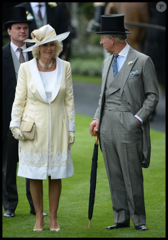 Le prince Charles et Camilla Parker Bowles lors de la journée inaugurale du Royal Ascot 2013, le 18 juin 2013
