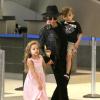 Nicole Richie et ses enfants Harlow et Sparrow le 31 mai 2013 à l'aéroport de L.A