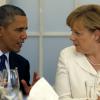 Barack Obama et Angela Merkel - Dîner officiel organisé au palace Charlottenburg à Berlin, le 19 juin 2013.