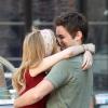 Anna Kendrick et Jeremy Jordan sur le tournage de la comédie musicale The Last Five Years à New York le 20 juin 2013.