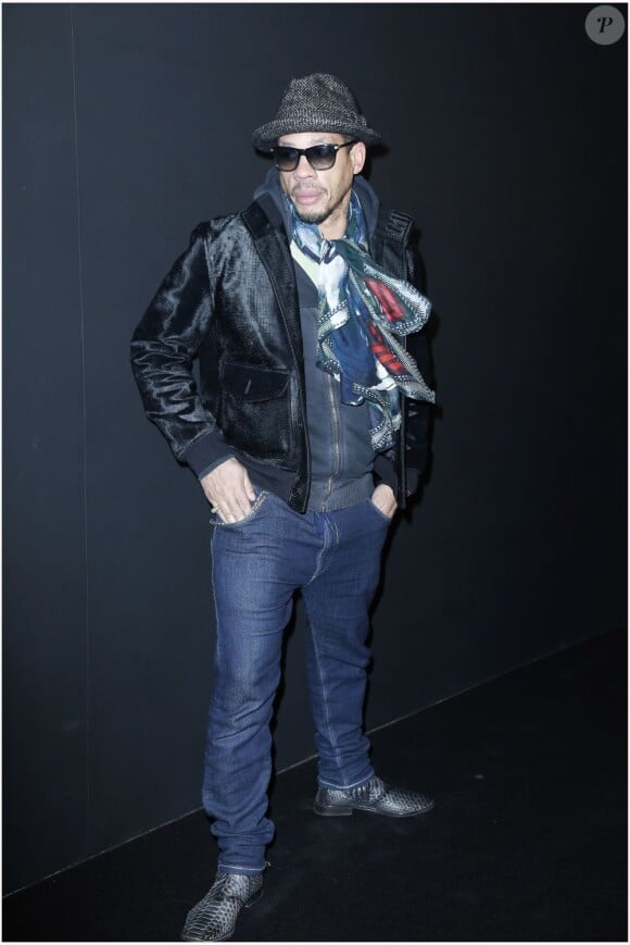 JoeyStarr lors du défilé Etam à Paris le 26 février 2013