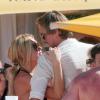 Peter Crouch et sa femme Abbey Clancy lors d'une Beach Party à Ibiza le 23 juin 2013