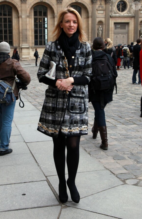 Delphine Arnault à son arrivée au défilé Louis Vuitton en 2012