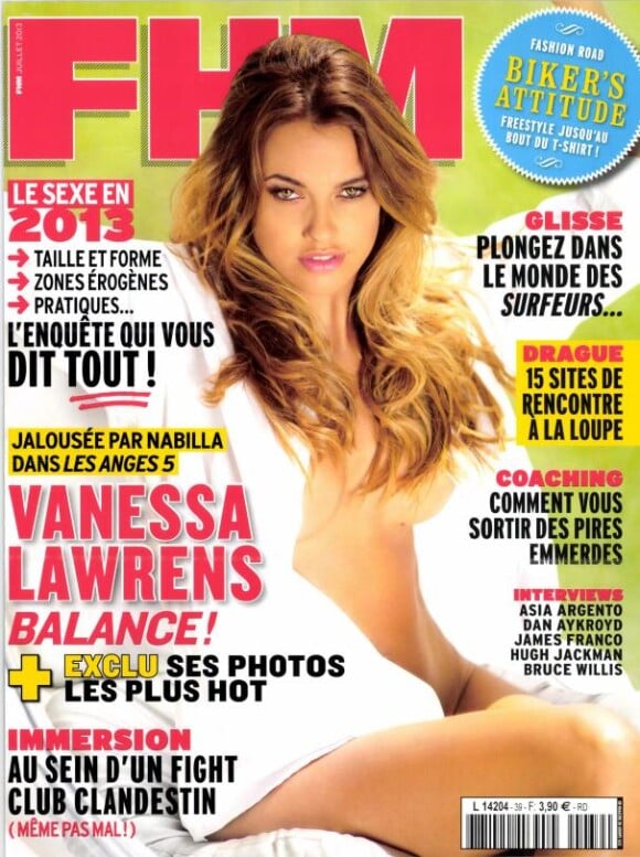 Vanessa en couverture de FHM, juillet 2013