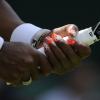 Serena Williams avait donné à ses ongles un aspect tout à fait remarquable lors de son premier tour disputé sur les gazons de Wimbledon, le 25 juin 2013 à Londres