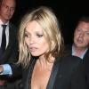 Kate Moss quitte l'hôtel 45 Park Lane à Londres après avoir assisté au dîner caritatif de la fondation Dream for Future Africa. Le 27 juin 2013.