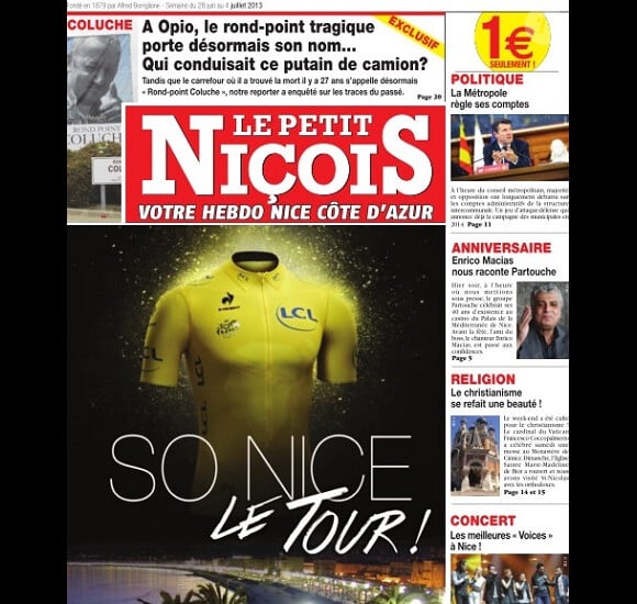 Couverture du magazine Le Petit Niçois, du 28 juin 2013.