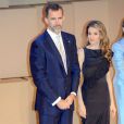 Le prince Felipe et son épouse la princesse Letizia d'Espagne lors d'une cérémonie de remise de prix et d'un concert, à Gérone, le 26 Juin 2013.