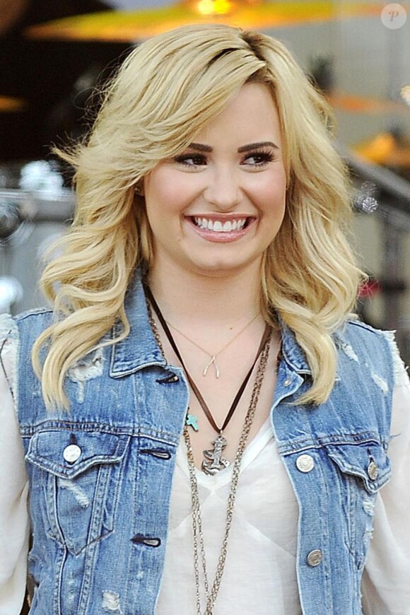 La chanteuse Demi Lovato sur scène lors de l'émission "Good Morning America" à New York le 28 juin 2013.