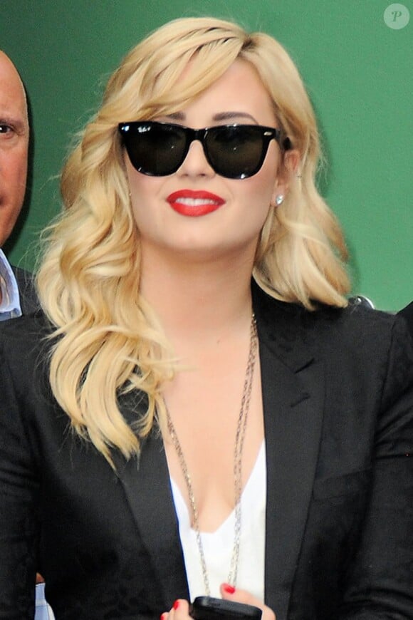 Demi Lovato arrivant sur le tournage de "Good Morning America" à New York, le 28 juin 2013.