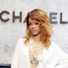 Rihanna - Photocall du défilé de mode Haute Couture automne-hiver 2013-2014 de "Chanel" au Grand Palais à Paris. Le 2 juillet 2013.