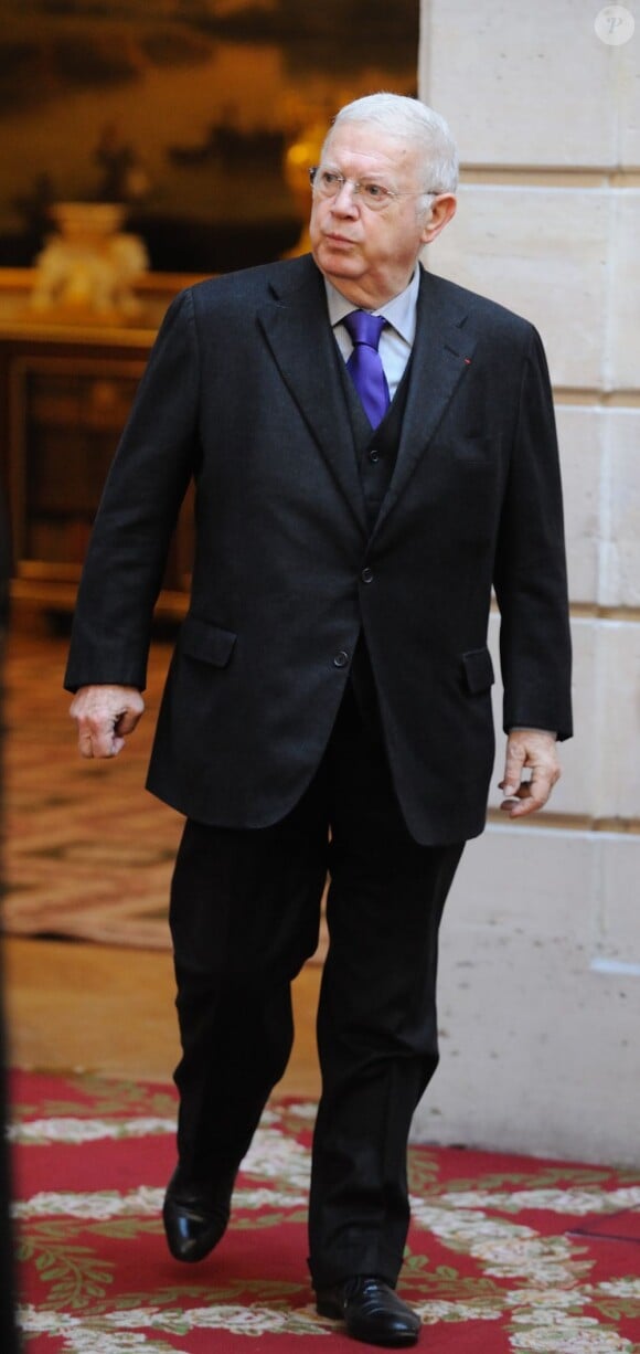 Michel Charasse à l'Elysée à Paris le 13 janiver 2012