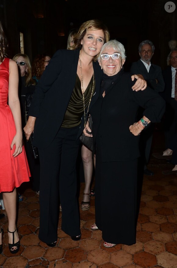 Valeria Golino et la réalisatrice et scénariste Lina Wertmuller lors de la soirée de remise des prix "Globi d'Oro" à Rome le 3 juillet 2013