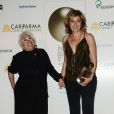 La réalisatrice et scénariste Lina Wertmuller et Valeria Golino lors de la soirée de remise des prix "Globi d'Oro" à Rome le 3 juillet 2013