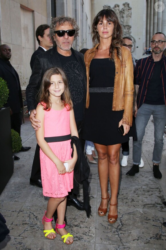 Renzo Rosso, sa femme Arianna Alessi et leur fille assistent à la soirée de clôture de la Fashion Week haute couture au Palais de Tokyo. Paris, le 4 juillet 2013.