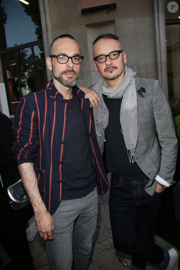 Viktor Horsting et Rolf Snoeren assistent à la soirée de clôture de la Fashion Week haute couture au Palais de Tokyo. Paris, le 4 juillet 2013.