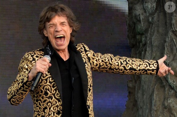 Les Rolling Stones en concert à Hyde Park, au centre de Londres, le samedi 6 juillet.