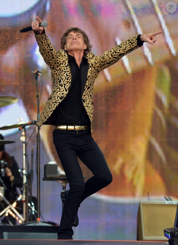 Les Rolling Stones en concert à Hyde Park, le samedi 6 juillet à Londres.