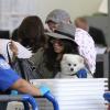 Channing Tatum quitte Los Angeles avec sa femme Jenna Dewan, leur fille Everly et leur chien, le 7 juillet 2013.