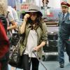 Channing Tatum, sa femme Jenna Dewan, leur fille Everly et leur chien arrivent à Vancouver, le 7 juillet 2013.