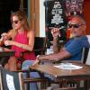 Exclusif - Christian Audigier et sa fiancée Nathalie Sorensen en vacances à Ibiza le 8 juillet 2013.