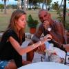 Exclusif - Christian Audigier et sa sublime fiancée Nathalie Sorensen à Ibiza le 8 juillet 2013.