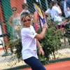 Priscilla au tournoi de tennis de l'association Enfant star et match à Juan les Pins, le 9 juillet 2013.
