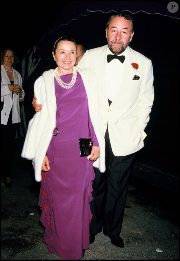 Philippe Noiret et sa femme Monique Chaumette au Festival de Cannes 1985