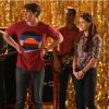 Blake Jenner, Melissa Benoist et Jacob Artist dans un extrait d'un épisode de la 4e saison de Glee.
