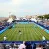 Court éphémère à Saint-Tropez le 12 juillet 2013 lors du 3e Classic Tennis Tour.