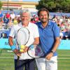 Björn Borg et Henri Leconte à Saint-Tropez le 12 juillet 2013 lors du 3e Classic Tennis Tour.