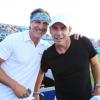 David Ginola et Alain Boghossian à Saint-Tropez le 12 juillet 2013 lors du 3e Classic Tennis Tour.