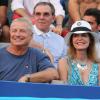 Christian Courtin-Clarins et Cyrielle Clair à Saint-Tropez le 12 juillet 2013 lors du 3e Classic Tennis Tour.