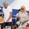 Björn Borg et sa femme Patricia à Saint-Tropez le 12 juillet 2013 lors du 3e Classic Tennis Tour.