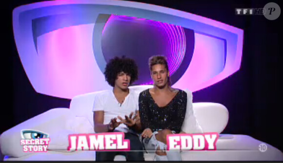 Eddy et Jamel dans la quotidienne de Secret Story 7 sur TF1 le samedi 13 juillet 2013