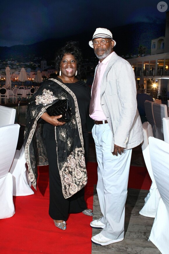Latanya Richardson et son mari Samuel L. Jackson lors du 11e Festival de cinéma et de musique d'Ischia le 14 juillet 2013