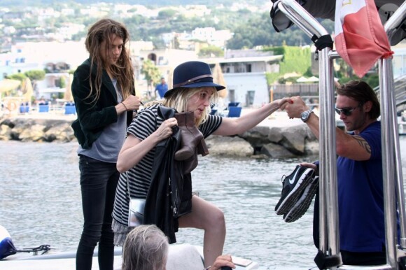 Emmanuelle Seigner et Morgane Polanski lors du 11e Festival de cinéma et de musique d'Ischia le 13 juillet 2013
