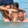 EXCLU - Andrea Pirlo en vacances à Ibiza avec ses enfants Niccolo et Angela, le 14 juillet 2013
