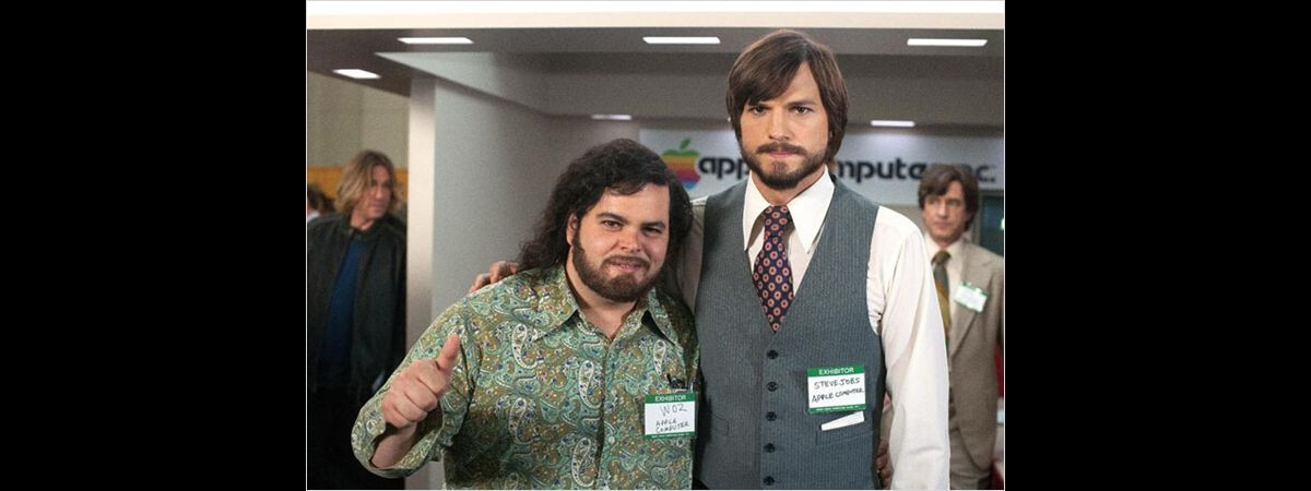 vidéo ashton kutcher et josh gad dans jobs purepeople