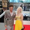 Kimberly Wyatt avec son boyfriend à la première mondiale du film Wolverine à Londres le 16 juillet 2013.